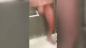 Shower vibrator fucking