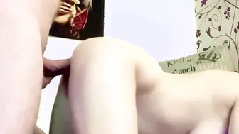 Husbands Dick is to Gigantic for British Hotwife she moans Doggy