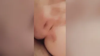 Bouncing on a penis with a thumb up my butt