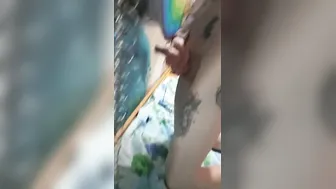 Irresistible lady boy with a huge penis jerking