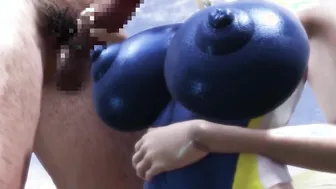 Ai-sama and hidden unique training Into Bikini - TouHou - MMD