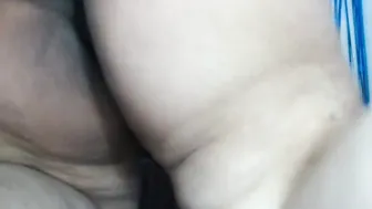 Indian showing unshaved asshole with unshaved vagina closeup