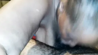 My nut swallowed  bust on jugs by slutty old lady