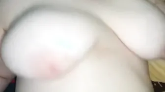 BBW Step Milf with Gigantic Hooters Creampied (point of view)