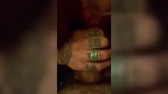 Ginger blows cum out penis