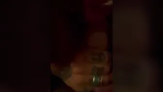 Ginger blows cum out penis