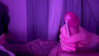 Neon leader with a sword into his hand 