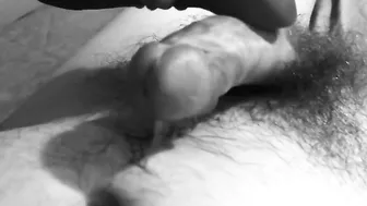 Morning rough on needed relief after watching porn - pre cum evident followed by belly button cum