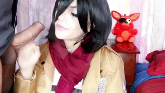 Mikasa Wants Erens Penis and Cum - Attack on Titan Cosplay