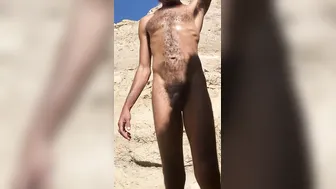 Nudist at outside naked beach huge nuts hanging bushy stud Mount Guys Rock Mercury
