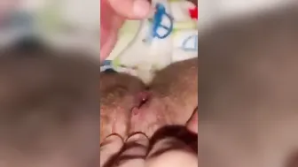 Jacking off and cumming on her vagina