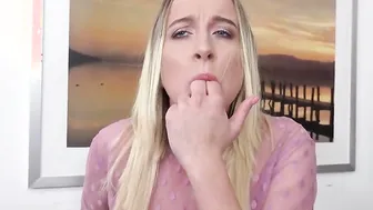 Blonde Getting Off After Pee Her Leggings