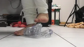Crushing bottle with foot (Part four)