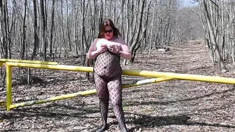 Walking Outdoor into Bodystocking