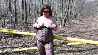 Walking Outdoor into Bodystocking