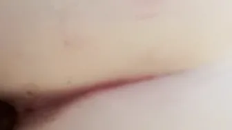 Filling up her soak vagina before work