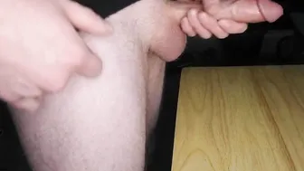 While Watching porn video – Stroking My Veiny Penis While Watching Porn Until I BLOW A BIG LOAD - SIDE WATCH