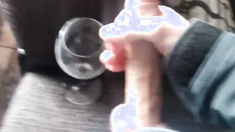 Jizzed on Cup from Turned On Dude and Gigantic Rough Penis