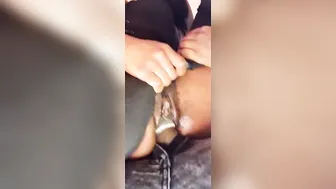 Tight dripping twat grips strap nailed rough