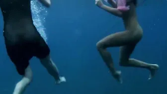 Monika's Beach Adventure - A Beautiful Girl Swimming in Nature