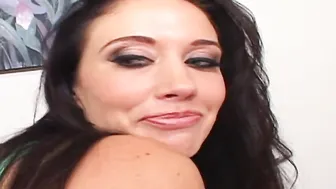 Feet fetishist fucks with a big tit dark haired Barely Legal and