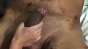 Slutty barely legal student jerks off then fucks