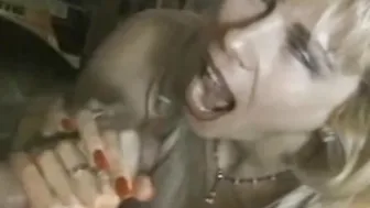 Trashy Blonde Hispanic milf Giving Hand Job With Jizzed
