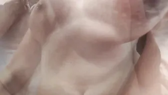 Hottie eastern cougar goes wild for morning sex and jizzes quick