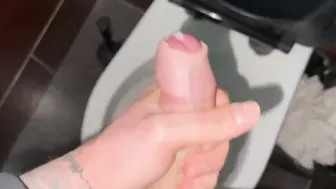 Filthy club WC jerking off Cheerful