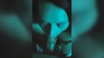 beauty blow job while his ex-wife is inside the other room