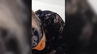 Turned On red lipsticks fellatio - close up - sloppy deeply