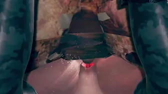 Resident Evil sex Jill Valentine and Claire Redfield gang bang with zombies and guards