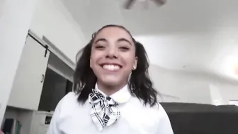 Teenagers step-daughter comes back home  fucks stepdad | nailed up family