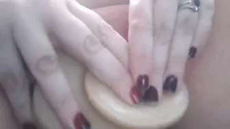 Inserting a bolt in my peehole then toying my snatch with big sex toy