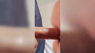 95 LBS trying to take into a gigantic penis