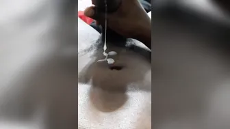 Spewing my cum onto my stomach