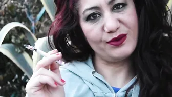 I smoke cigarette inside my garden