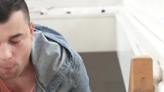 DEVIANTE - Jealous of 18 year old girlfriends huge penis fucking machine