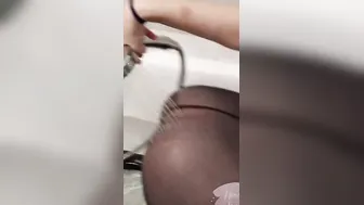 Shower Shag - Hot Blonde Babe Fucks Herself in Bathroom With Toys