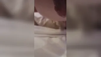 Thin skank leaks lots of precum from vibrating booty plug. Girlfriend filthy talk.