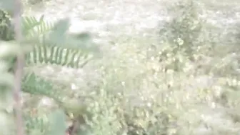 Exhibitionist wifey shows nude body and vagina into outdoors real strangers caught