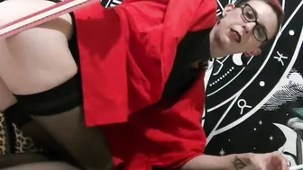 Milf spanked with ruler and vagina inflated powerful orgasm