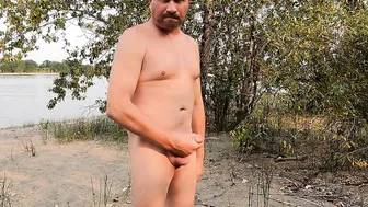 Jerkin it at the river beach