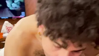 Blowing my heterosexual friend off inside my hotel room 