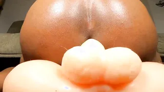 Bubble Ass Beauty bounces beauty booty on GIGANTIC vibrator haha