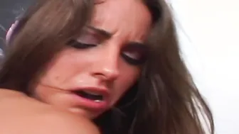 Petite dark hair Teens with tiny boobies getting a jizzed inside