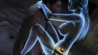 A prostitute satisfied a vampire toes on a city street