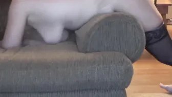 Booty Fucking Over Couch Arm