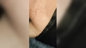 Ballgagged into overall catsuit. Cum with plastic hood