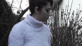 We smoke 2 cigarettes together inside my garden